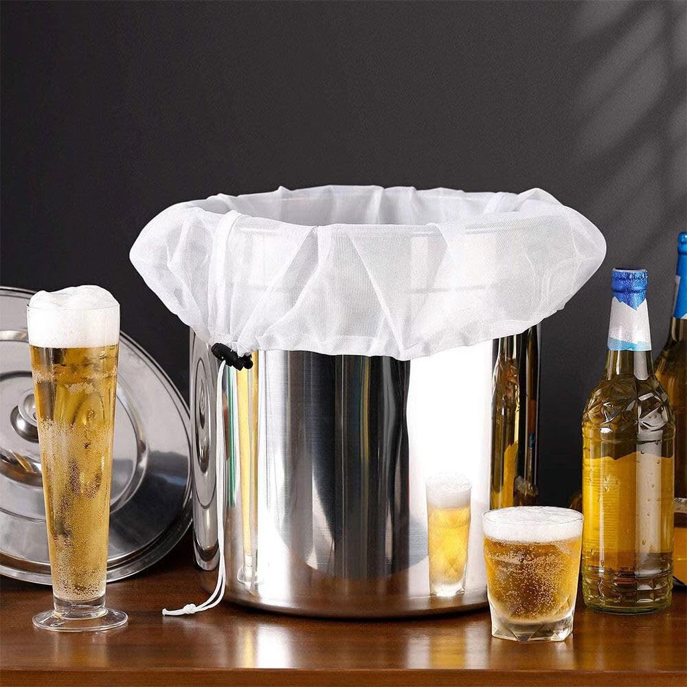 Wine Lifter Brew Sifone Tubo in Silicone Alimentare, Sifone Filtro Soft Tube, Manuale Sifone Filtro Lunghezza 2.5 m, Sacchetto Filtro 40 x 46 cm Filtro per Vino per Birra e Vino Fatti in Casa