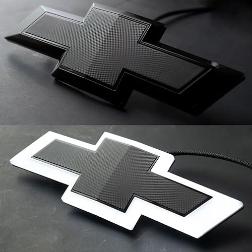 Acrylonitrile Butadiene Styrene Led Lighted Chevy Silverado Grille Emblem Black 2014-15, 1500/2016-19 2500/3500.