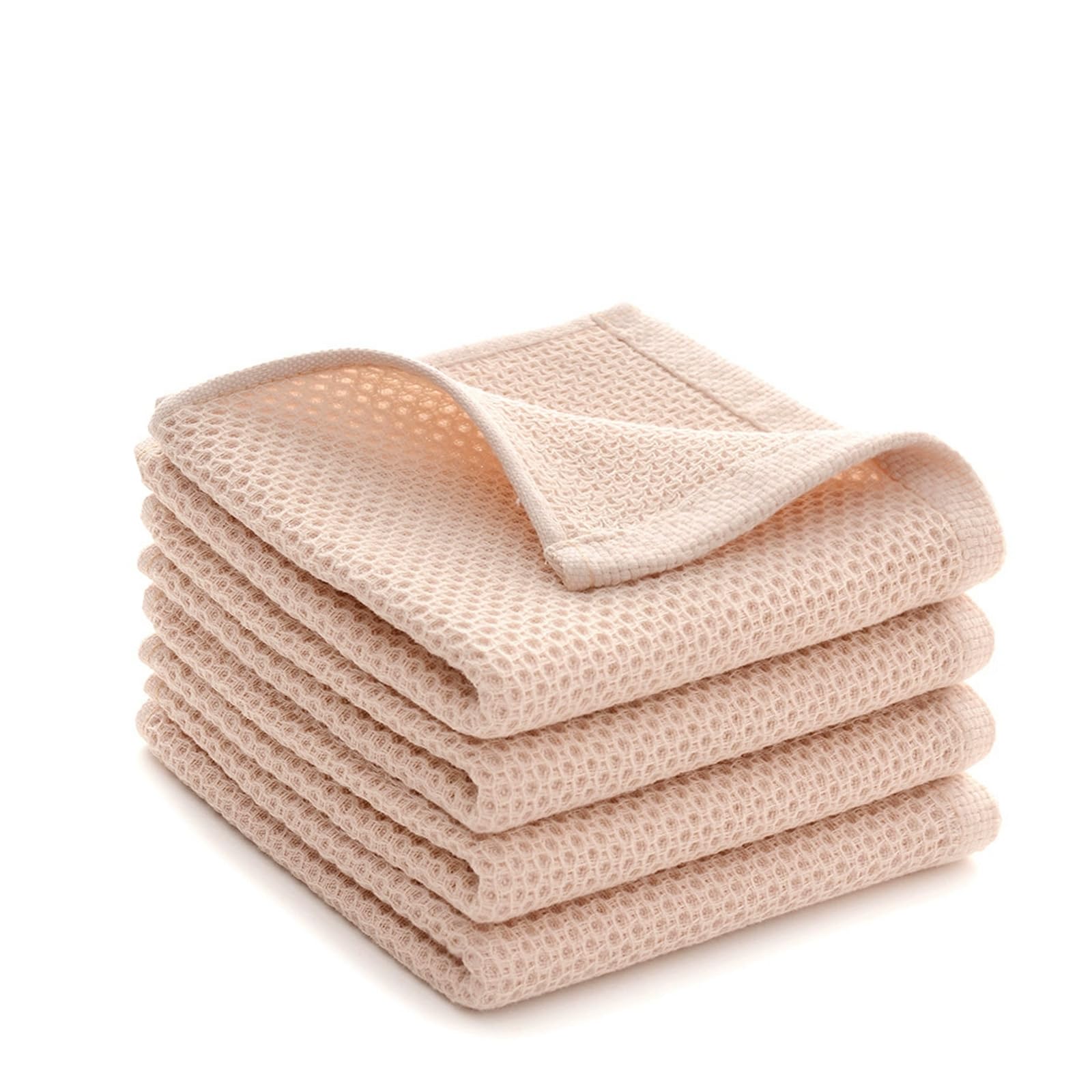LikGuest Cotton Cleaning Cloths Soft Dish Towels Beige 30x30cm 4 PCS — image 1