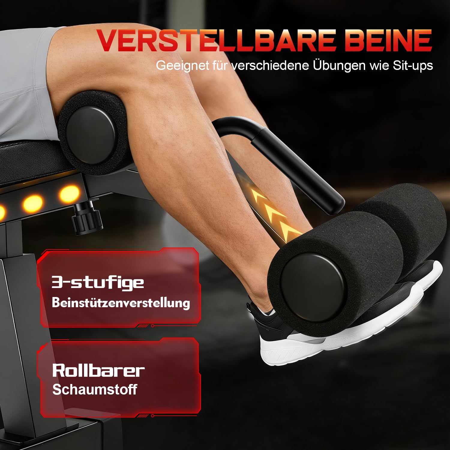 Banco de pesas ajustable, multifuncional para fitness en casa, capacidad de carga de 800 kg, banco de entrenamiento con respaldo ajustable de 14 posiciones, asiento ajustable de 7 posiciones