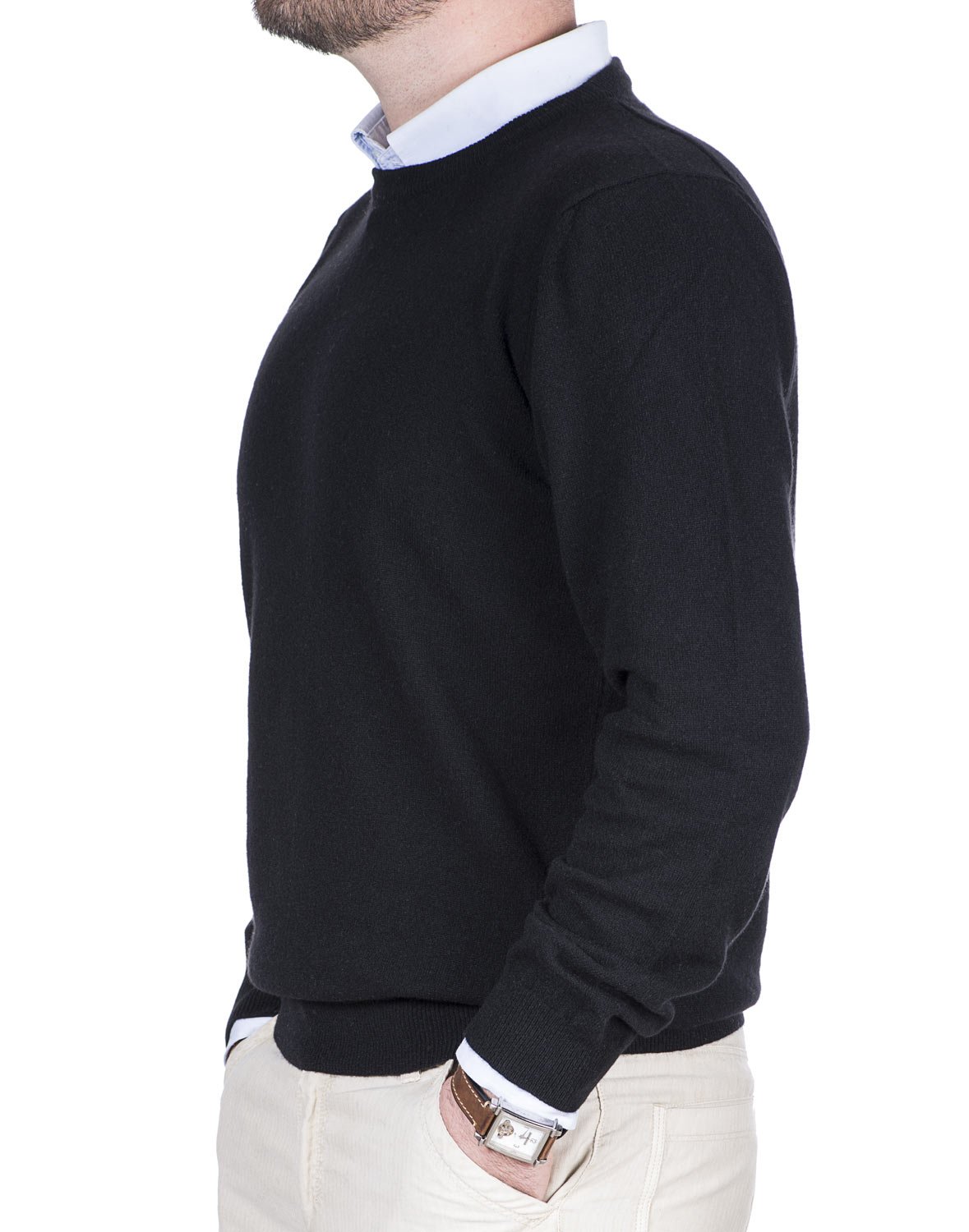 Maglione Uomo Girocollo 100% Puro Cashmere - Morbidissimo e Caldo, vestibilità Regolare, Perfetto per Ogni Stagione