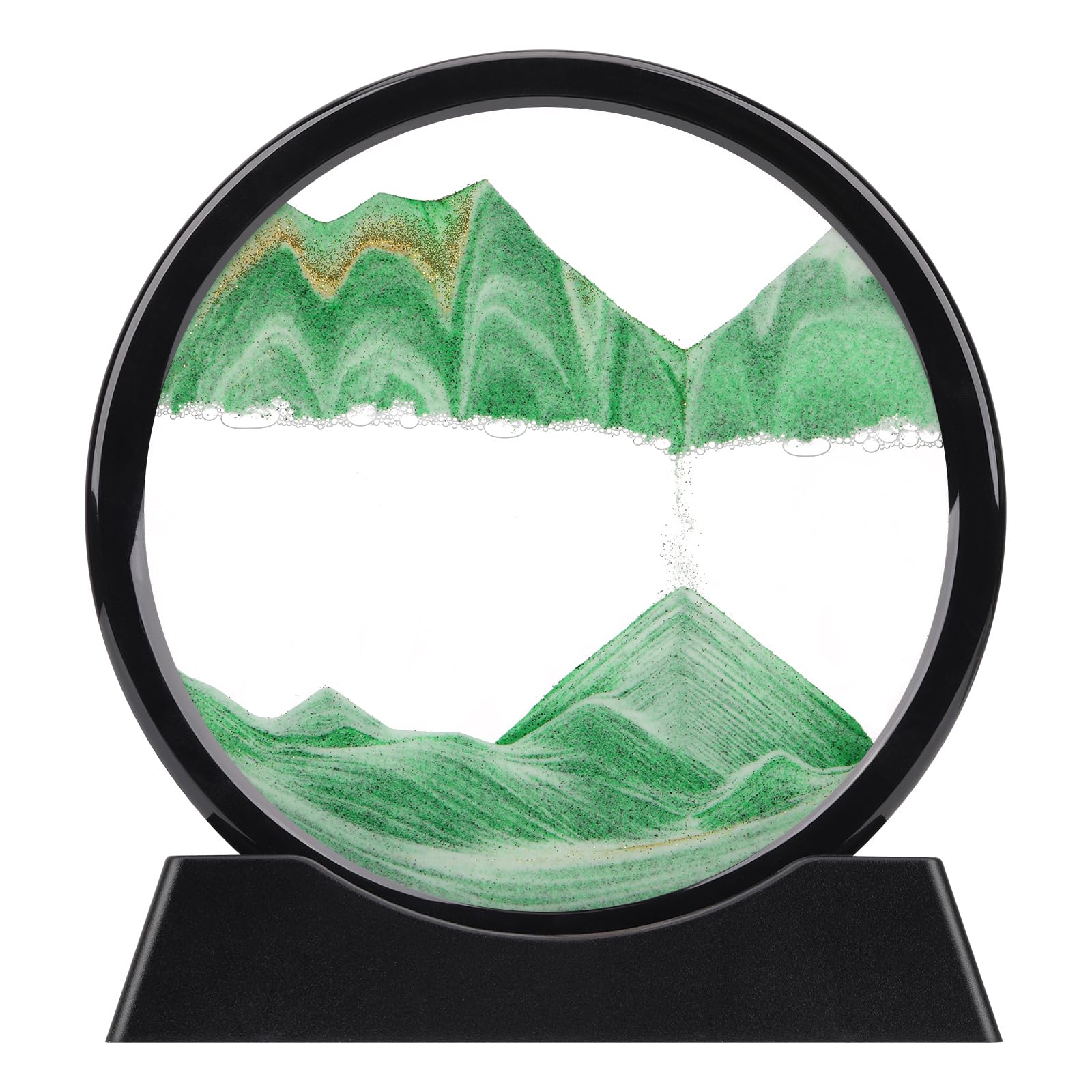 XINBAOHONG Moving Sand Art Picture,Liquid Motion 3D Deep Sea Sandscape in Motion Display Flowing Sand Frame Relaxing Deskt...