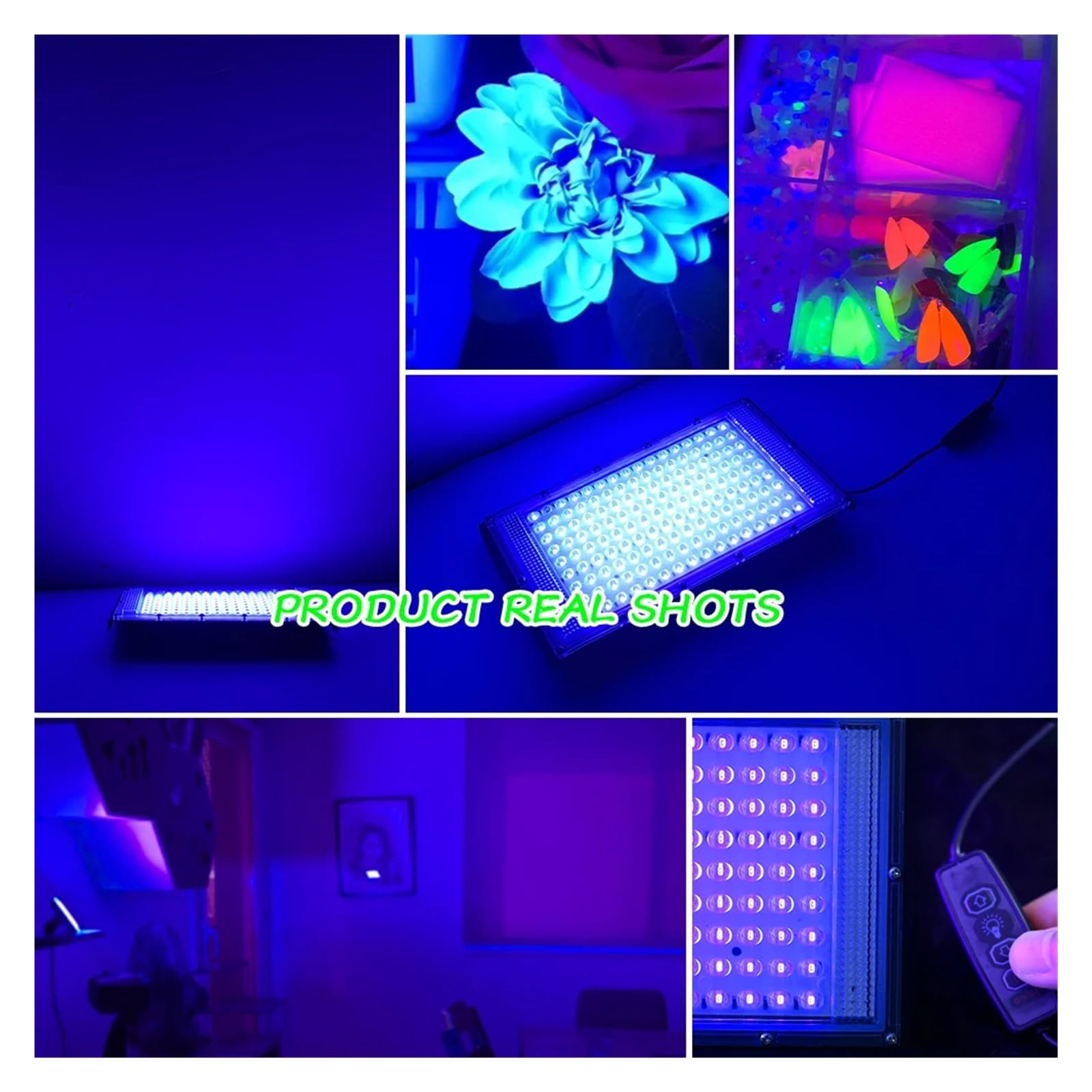 Projecteur LED UV USB 50W 100W, Lampe de scène étanche à lumière Noire ultraviolette for discothèque et fêtes.(100W)