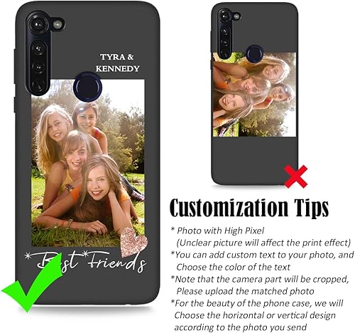 Vista 120 de Funda personalizada para Motorola Moto G Stylus 2021 con nombre de foto, texto y foto, GStylus personalizado -21 funda suave y fina (negro) de 6.8
