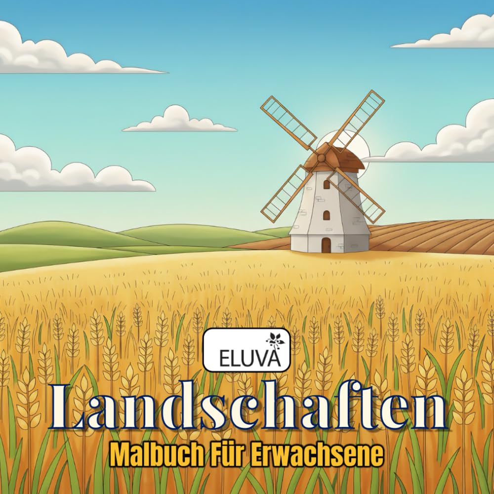 Landschaften Malbuch Für Erwachsene: Ruhige Naturmotive mit Flüssen, Wegen und Gartenlandschaften zur kreativen Beschäftigung