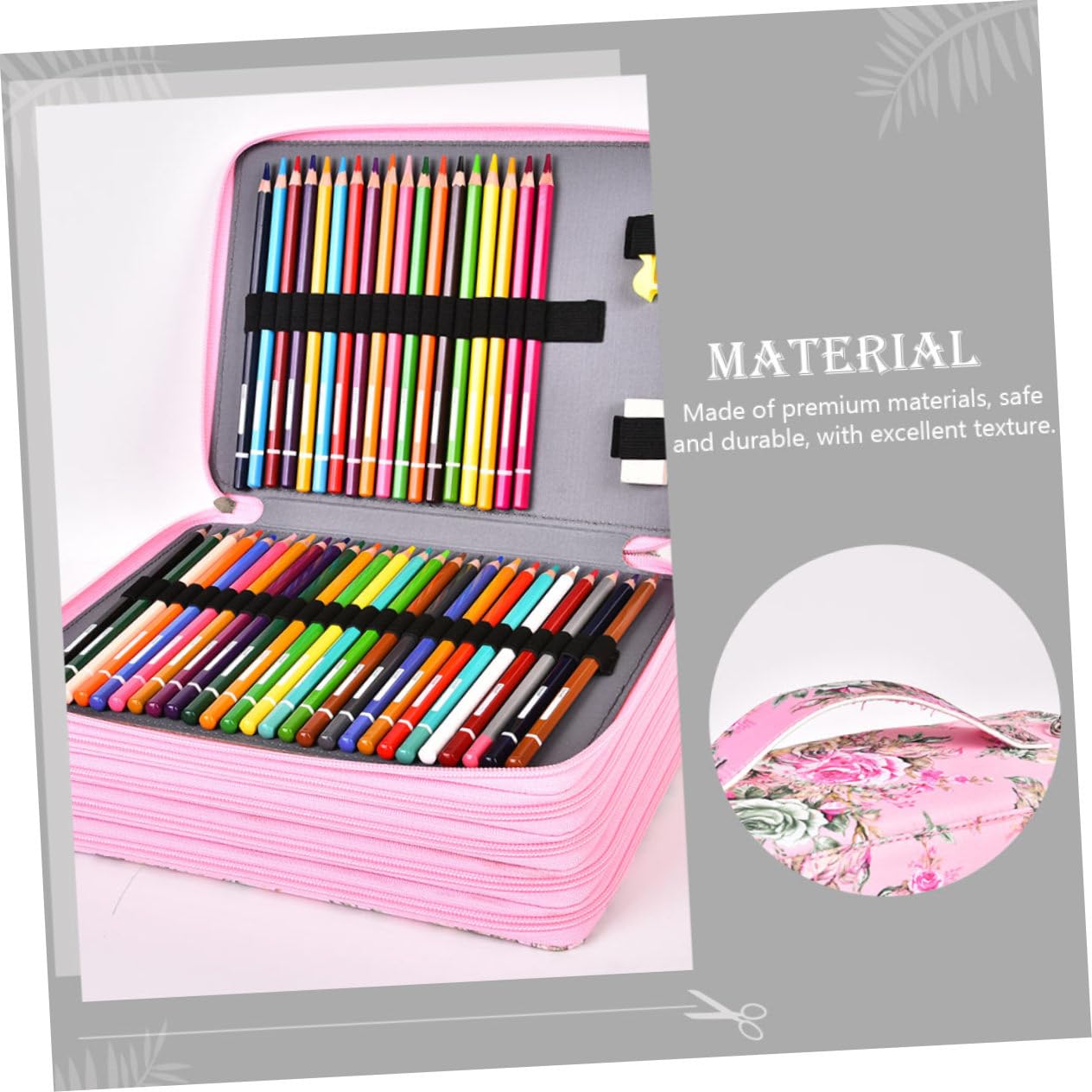 SEWACC Zeichenstifte Etui mit 252 Fächern, Rosa, Henkel
