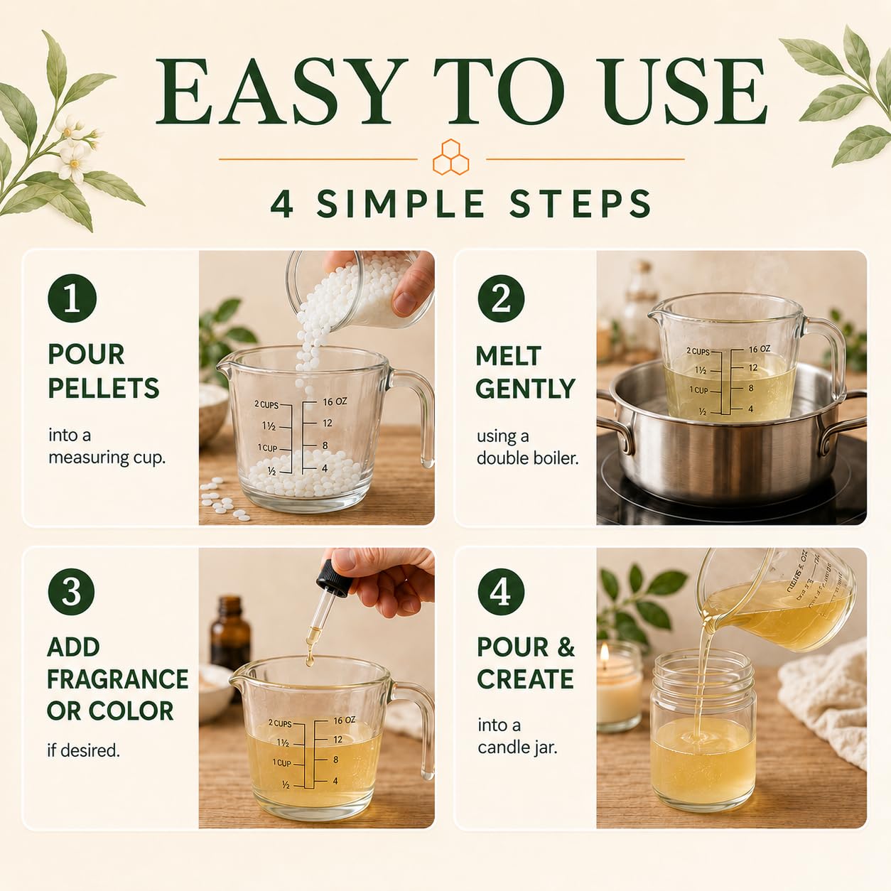 Pellets de cera de abeja natural blanca, 10 libras, cera de abeja orgánica sin parafina, cuidado de la piel, bricolaje, bálsamo labial, jabón, suministros para hacer velas en casa