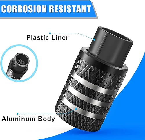 Miniatura 2 de Tapas de válvula de neumático negras de metal con forro de plástico, tapas de válvula de vástago de neumático con bandera estadounidense,