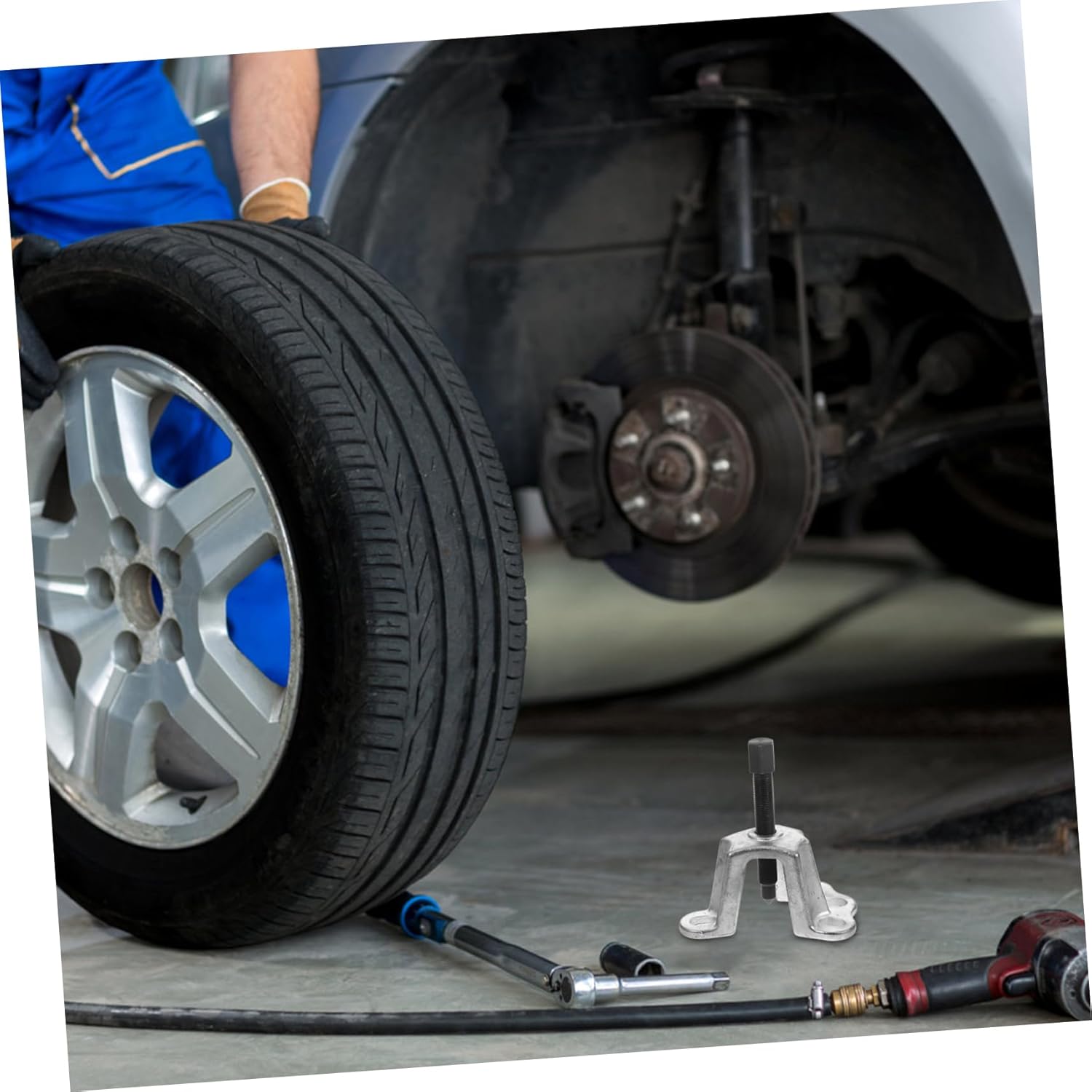 ABOOFAN Iron Brake Drum Puller Axle Puller Tool Wheel Hub Bearing Remover Hub Installer