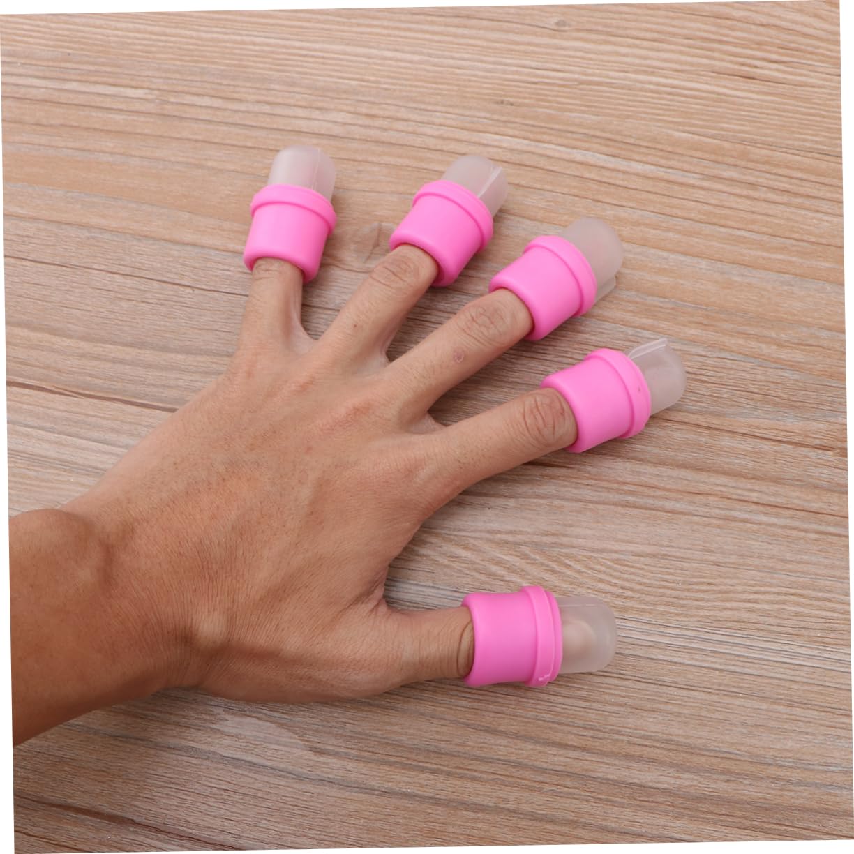 Mikinona Manicure Remover Soaker Covers 10 Pack Nail Soaking Caps for Easy Nail Polish Removal Reusable Durable