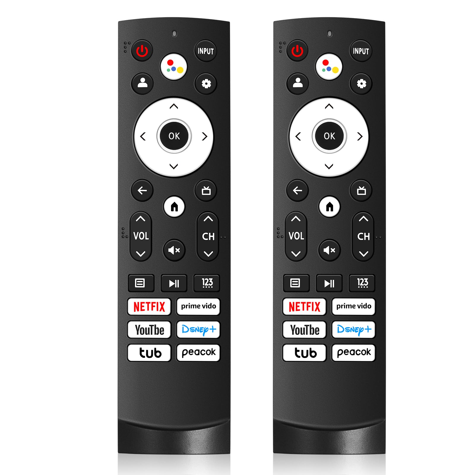 KJDiSRPin 2Pcs Infrared ERF3M90H Replacement Remote Control for Hisense Google TV Model 43A6H 50A6H 55A6H 65A6H 75A6H 50U6H 55U6H 65U6H 75U6H 65U8H 75U8H (No Voice Function)