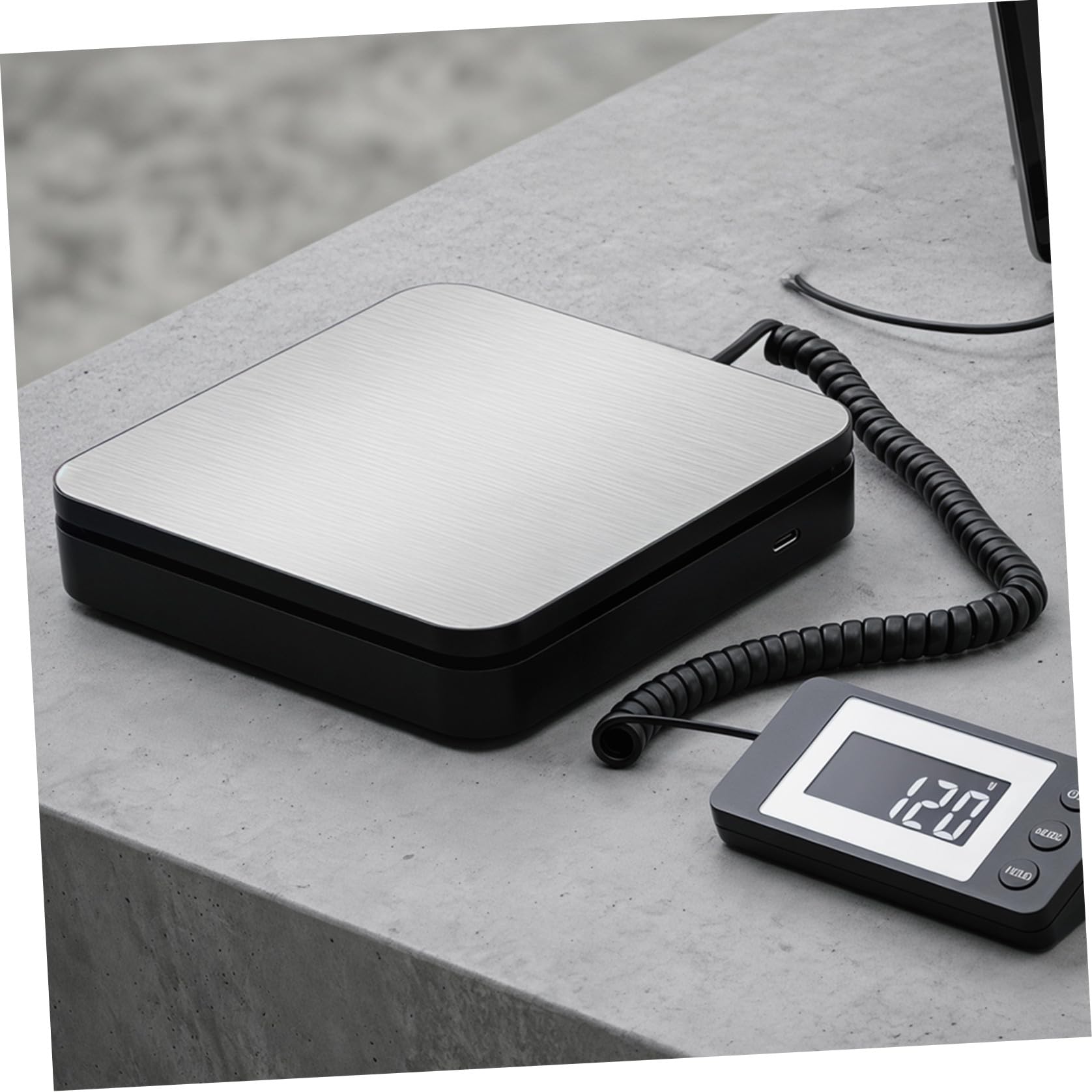 Báscula Electrónica Portátil de Envío, 50kg, Acero Inoxidable