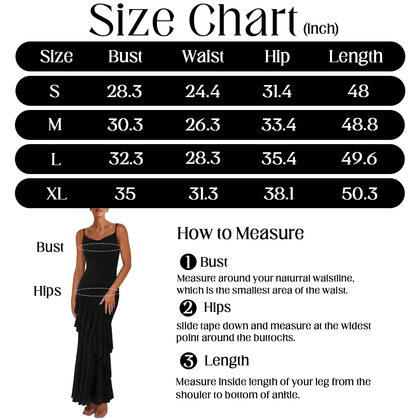 Vestito Lungo Donna Abito Sexy Spaghetti Strap Bodycon Vestito Senza Maniche Abito Maxi con Volant Elegante Vestiti Aderente Scollo a V Estivo Abiti da Cocktail Sera Festa Cerimonia
