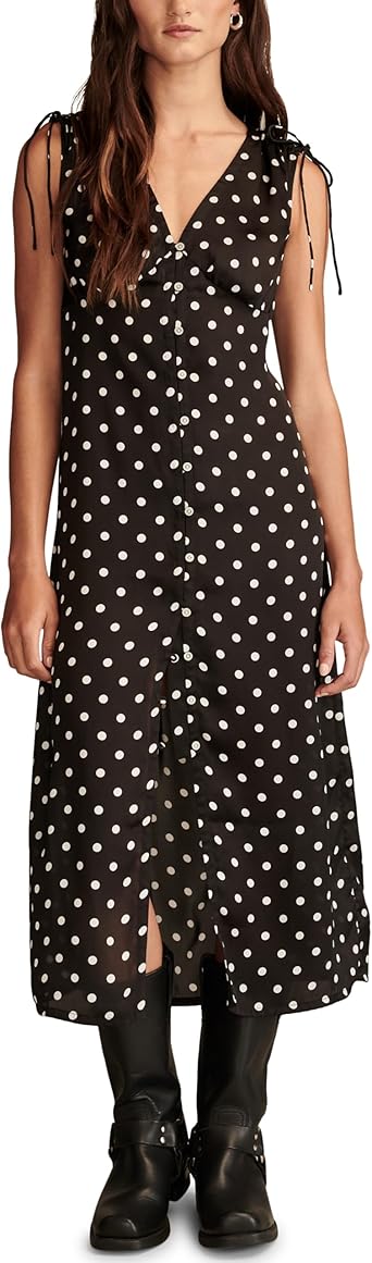 Robe Midi Lucky Brand En Satin à Boutons - Style Décontracté Et élégant Pour Femme