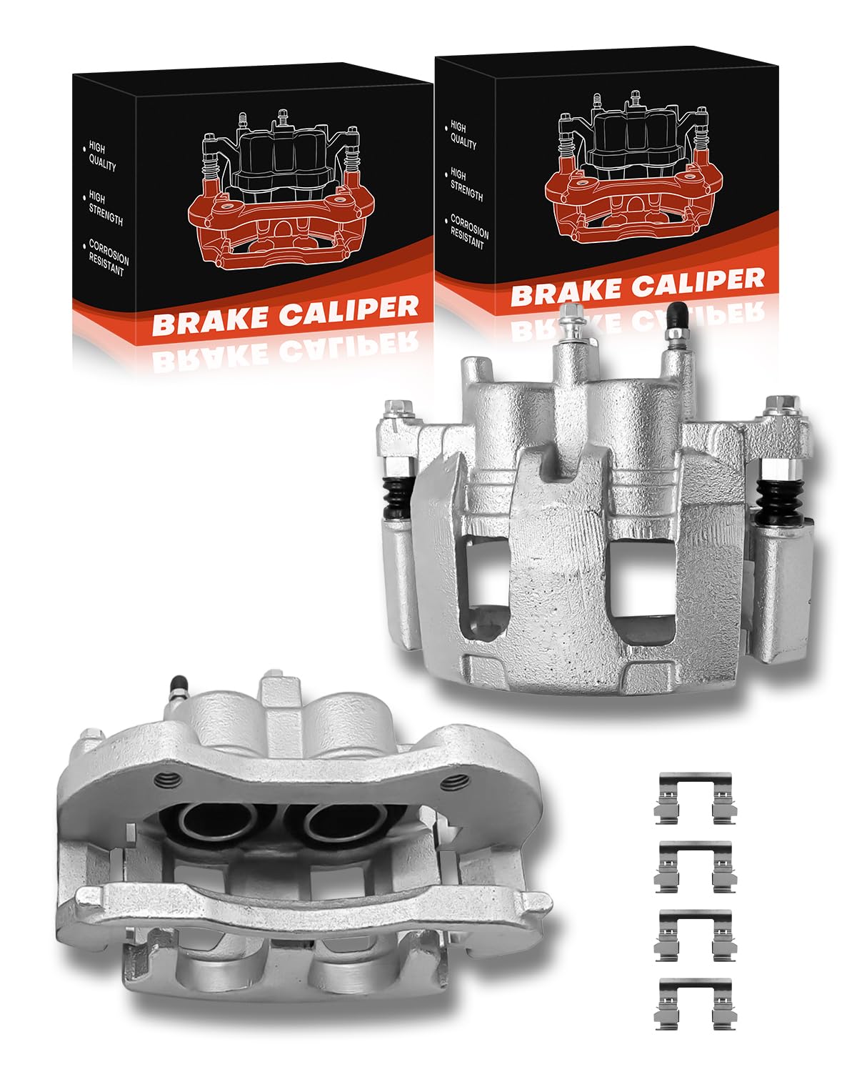 TOVASTY 2PC Set Brake Caliper Left &amp; Right Front Side Set Compatible With Lucerne 2006-2011, Impala 2006-2013, Impala Limited 2014-2016, Monte Carlo 2006-2007