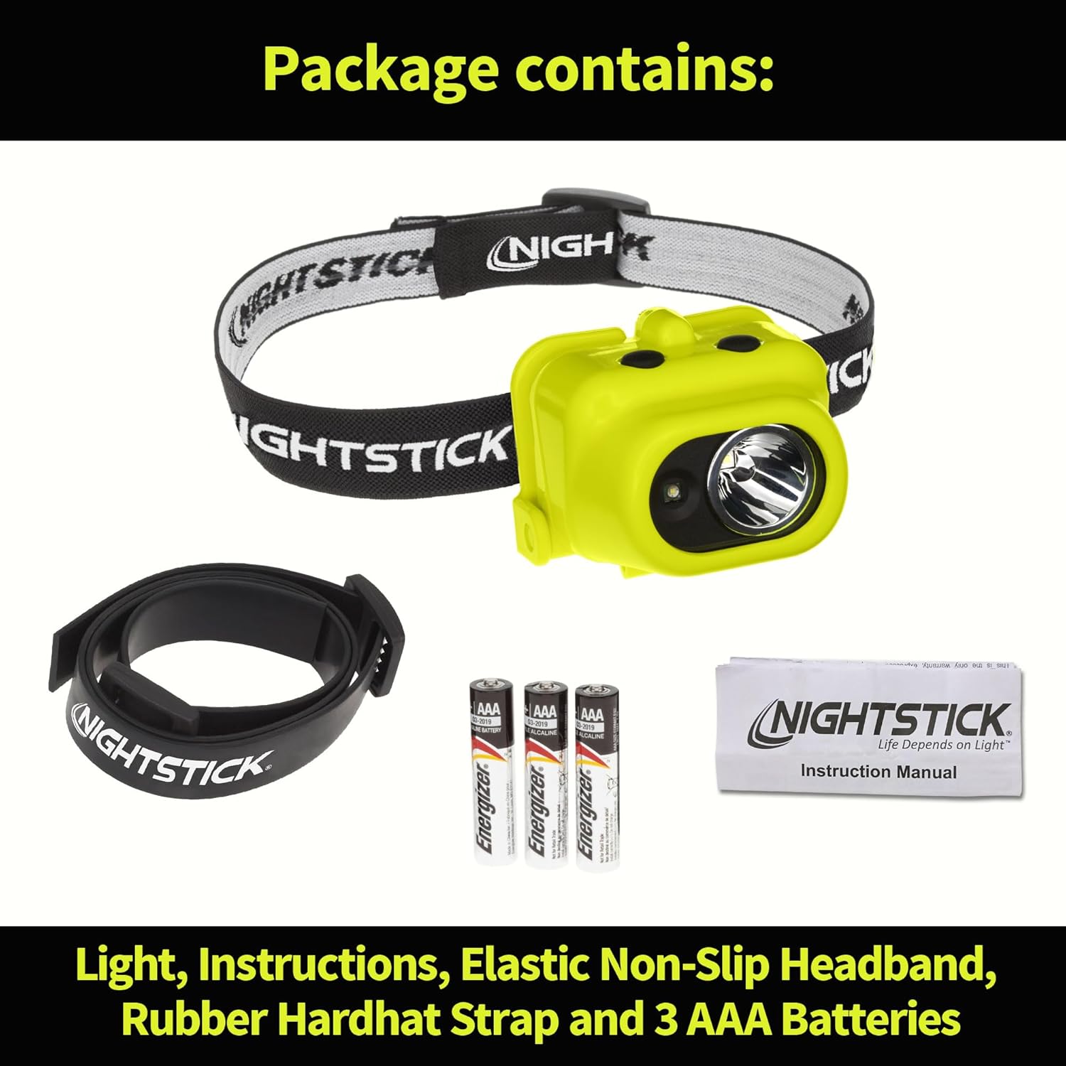 Nightstick XPP-5454G Intrinsically Safe Dual-Light Multi-Function Headlamp, Green