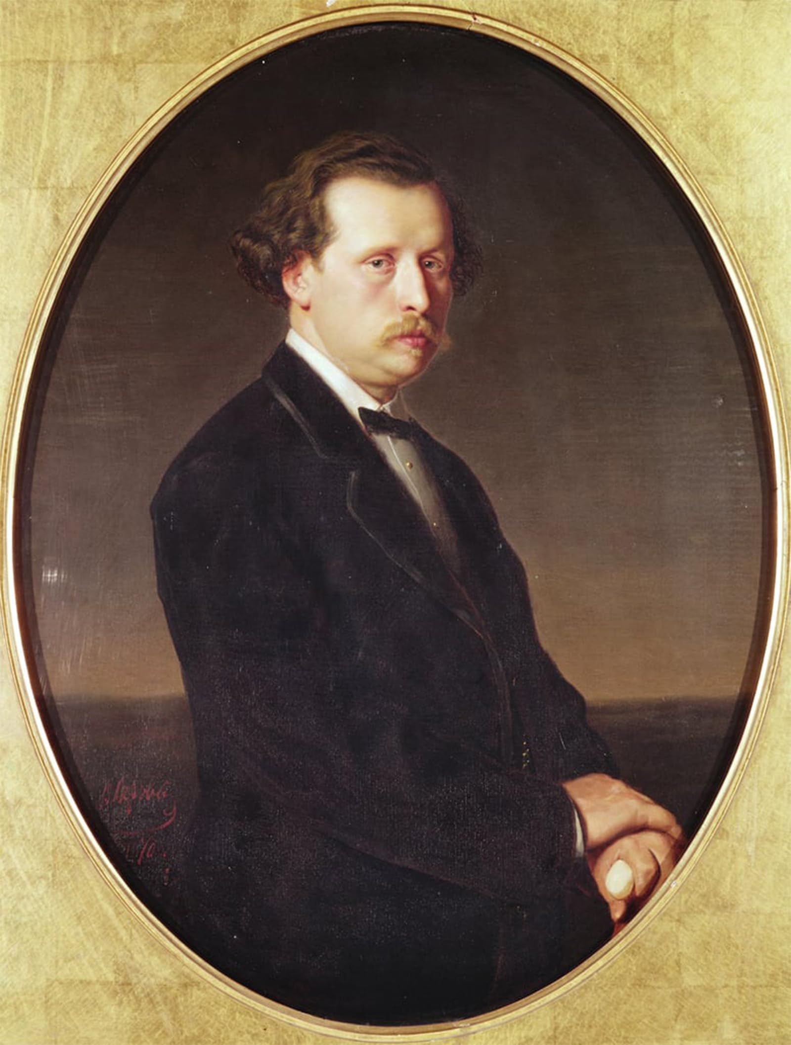SERENDIPITP Vintage Wall Art Canvas Nordic Poster Canvas Print Picture Portrait of N.g Rubinstein by Vasili GriGorrevich Perov Wall Art Poster for Home Decor 60x90cm
