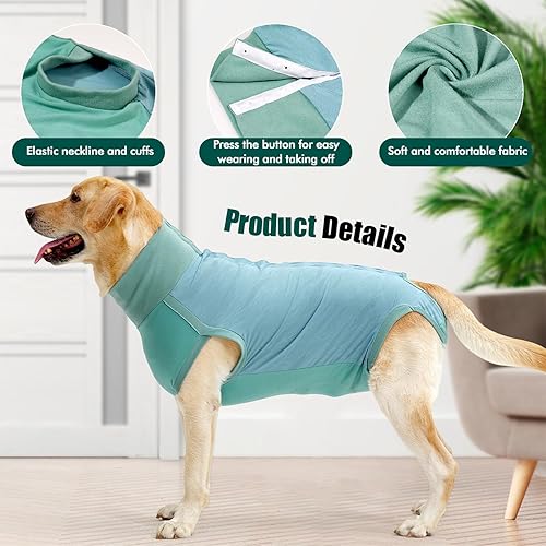 Miniatura 9 de Dotoner Traje de recuperación para perros teñido anudado camisa de recuperación de mascotas traje de cirugía para perros machos hembras collar