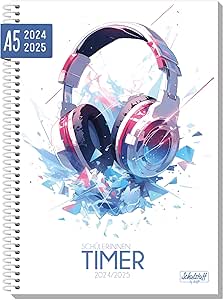 Schüler-Timer 2025/2026 A5 - Schulkalender Mit Spiralbindung