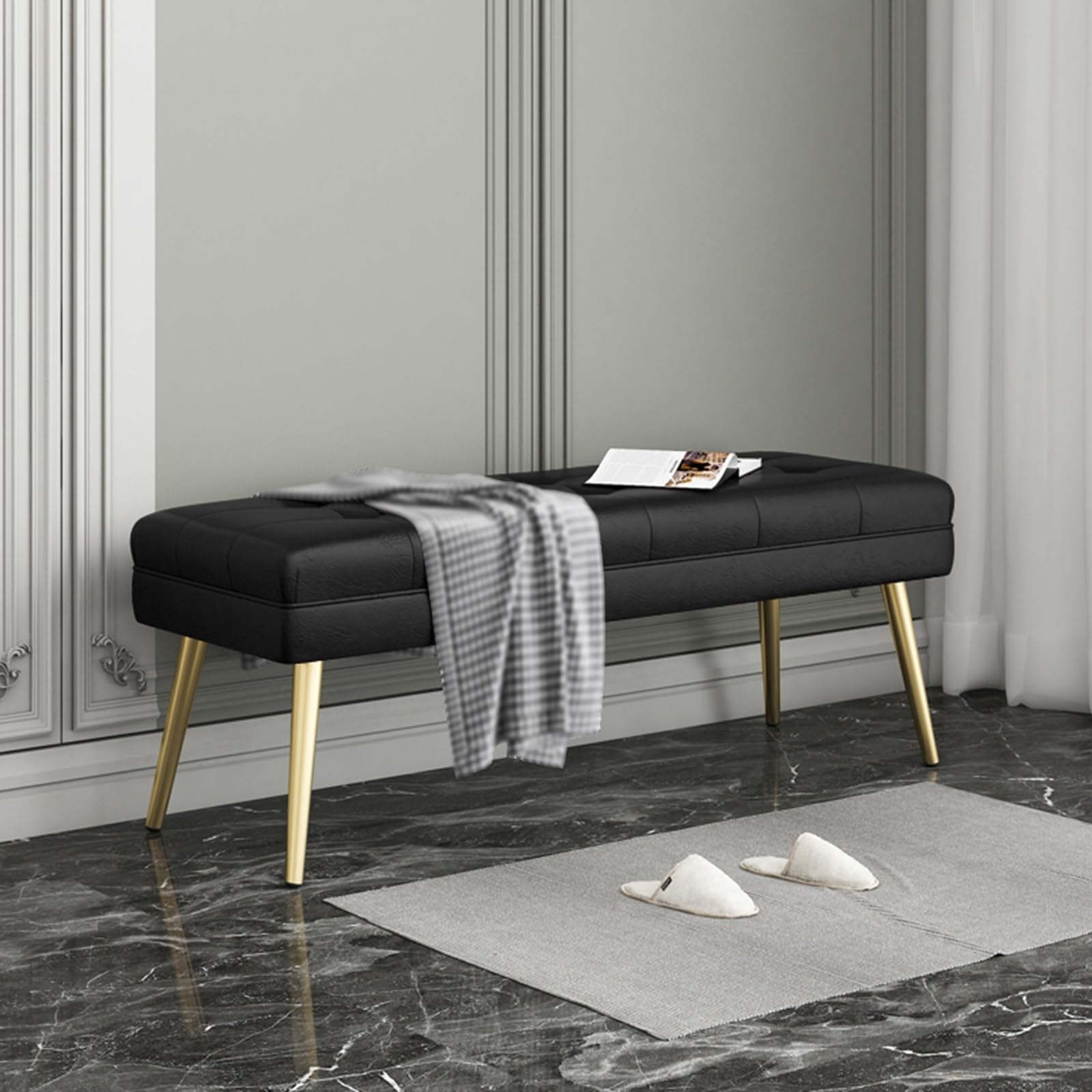 Rangement d'entrée rembourré pour organiser vos chaussures et optimiser les petits espaces