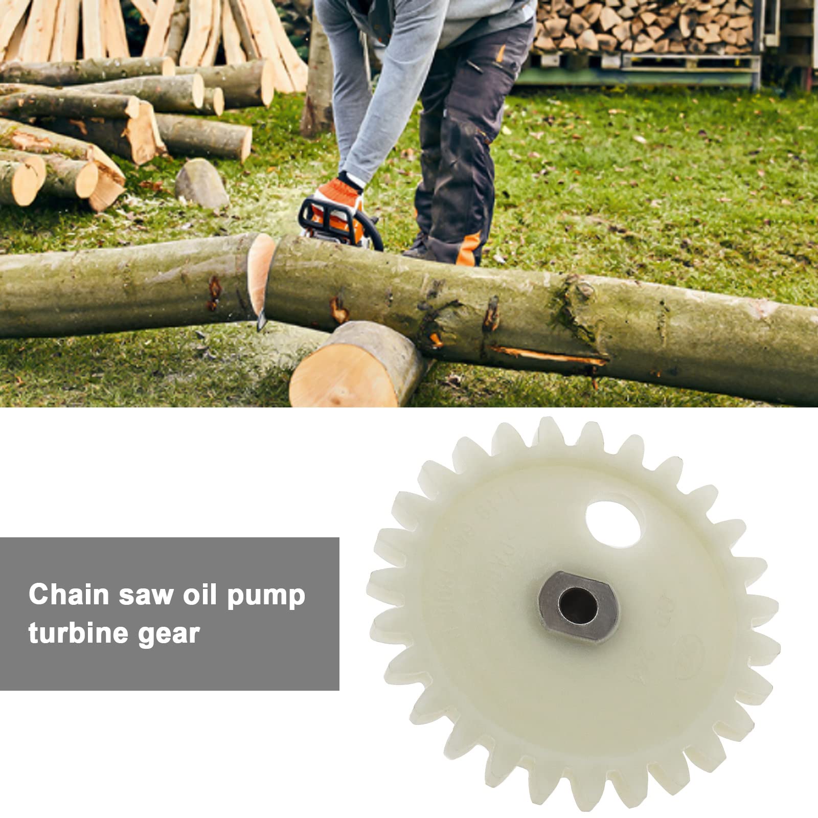 Ingranaggio Vite Senza Fine Stihl Ingranaggio A Vite Senza Fine Per Motoseghe STIHL MS210, MS250, 025, 021 - Ricambio Olio Catena Soffiatore Stihl - 4