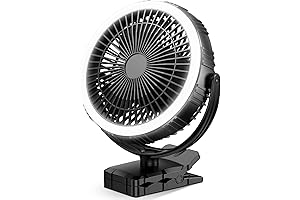10,000mAh Battery Operated Fan with Light: Your Golf Cart's Ultimate Cooling Companion