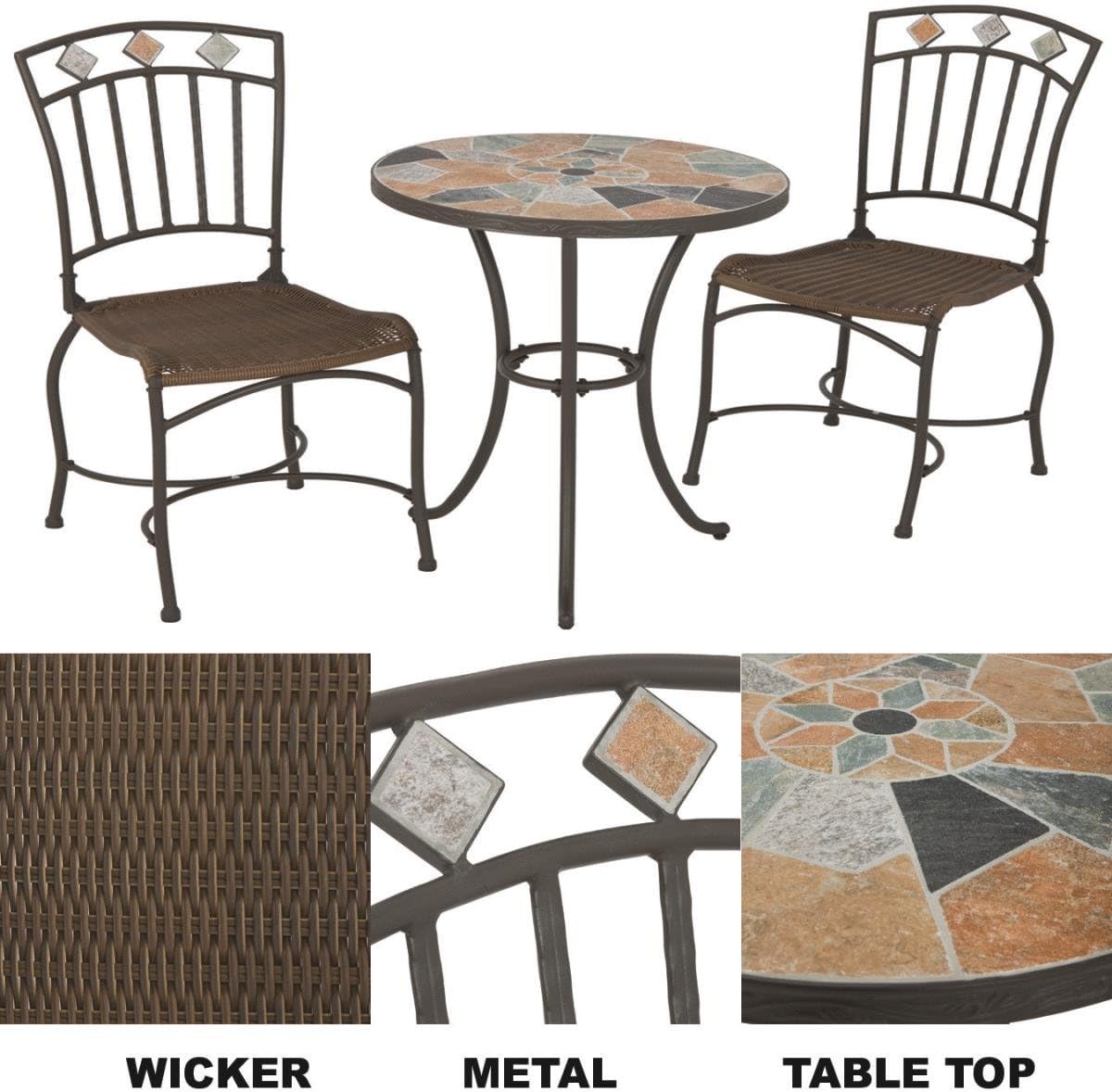 Genoa 3pc Bistro Set