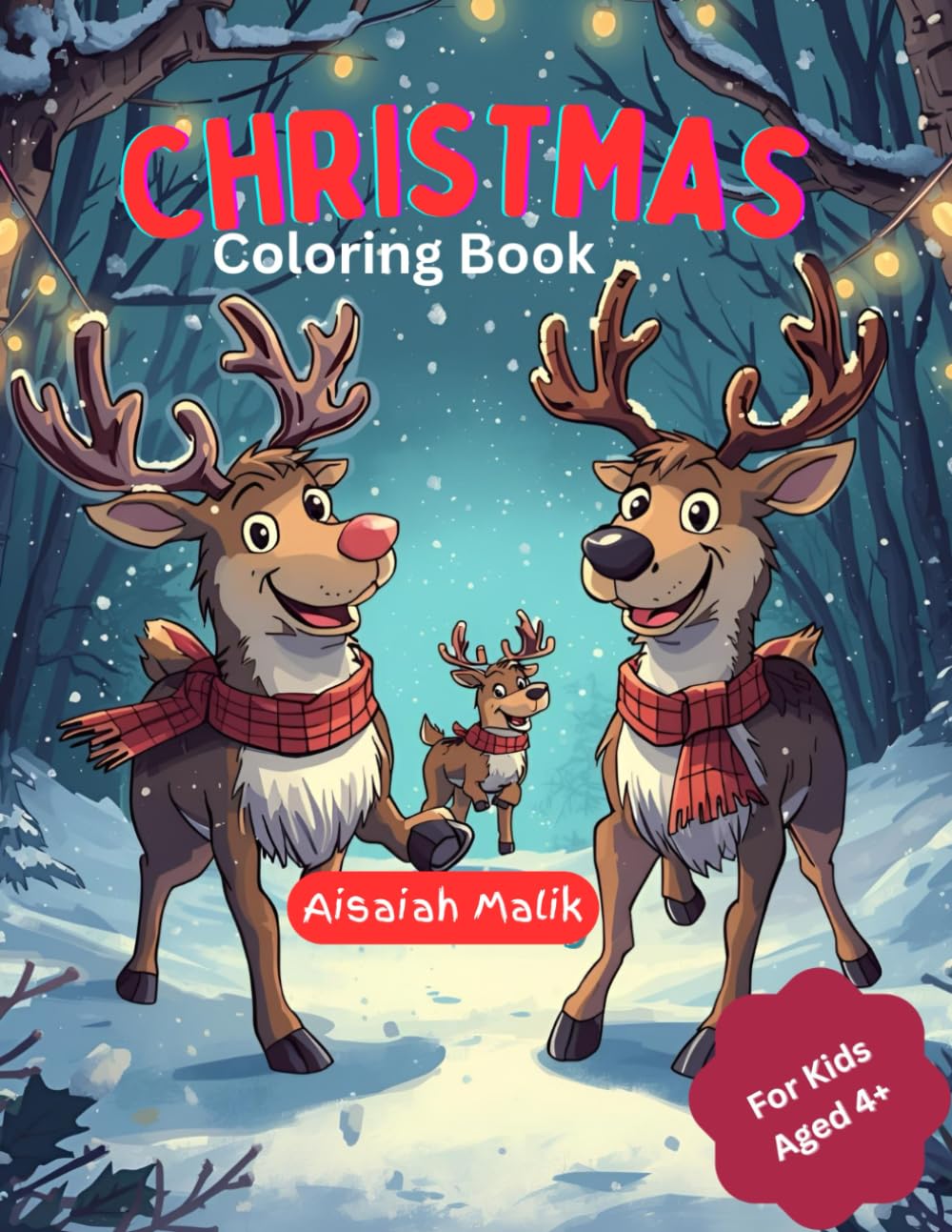 Christmas Coloring Book: Bold & Easy Coloring Book for all ages.