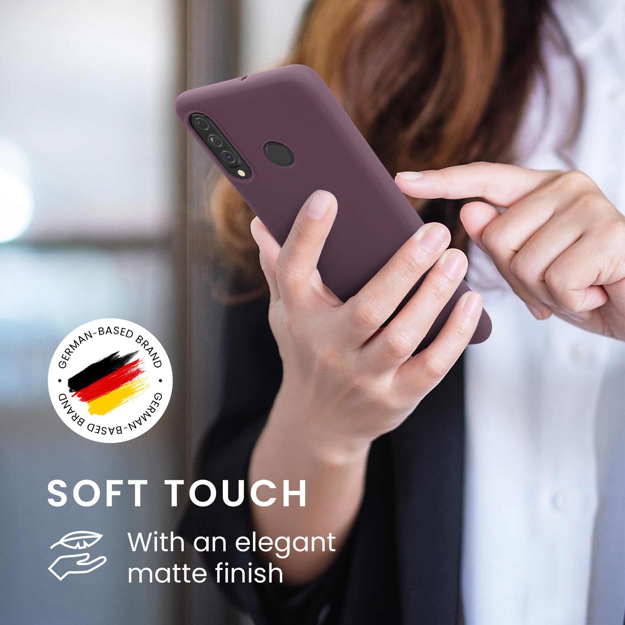 kwmobile Case for Huawei P30 Lite Case - Soft Cover - Shockproof TPU Material - Wireless Charging - Pale Iris - Image 4