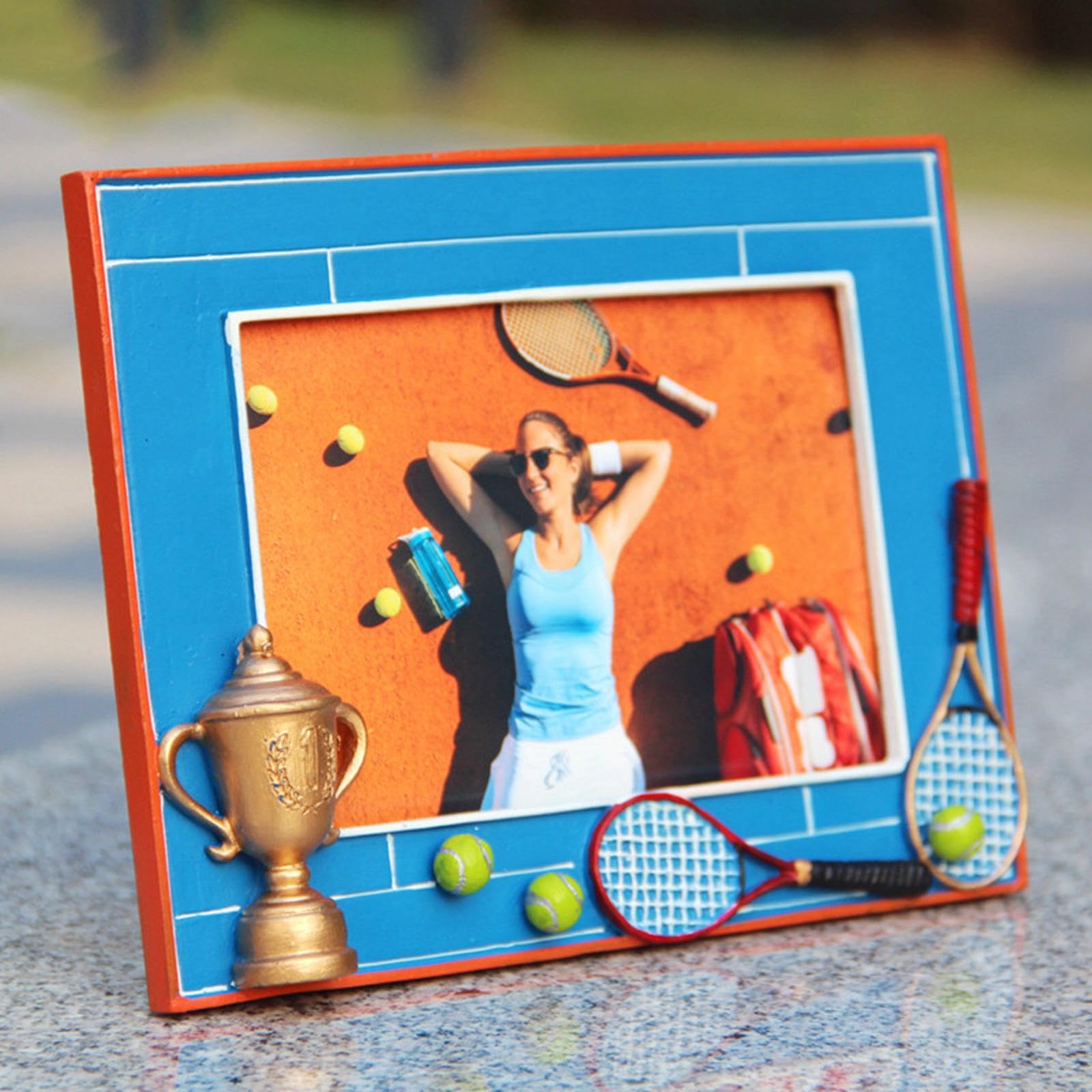 Tennis-Fotorahmen, Bilderrahmen-Organizer, Auszeichnung für Heimdekoration, Erinnerungsstück für Männer, Väter, Büroangestellte, Sportler