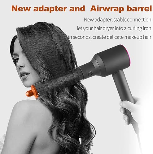 Miniatura 2 de Herramientas de peinado 3 en 1 con barriles de rizar el cabello estándar de 16 pulgadas adaptador de conversación y cepillo voluminizador redondo