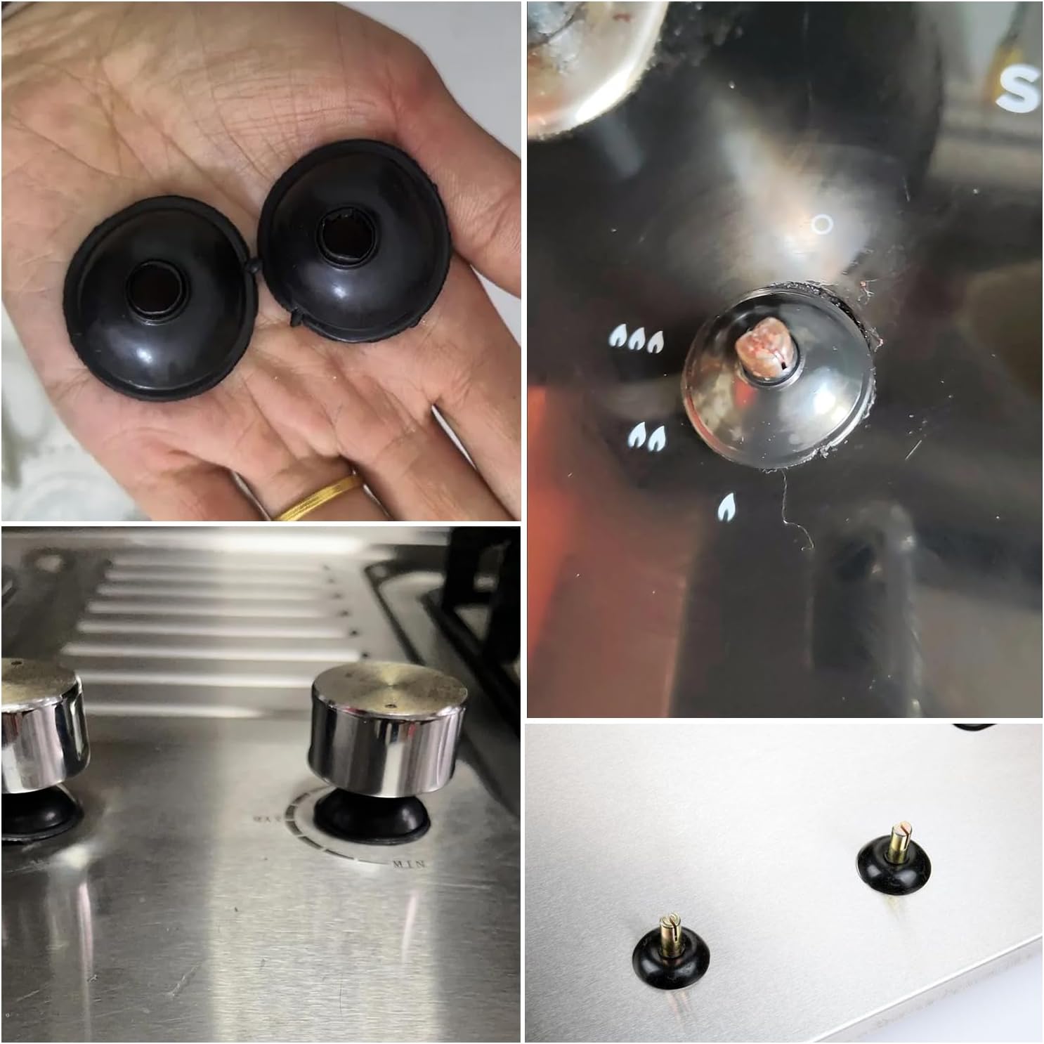 10 Pack Gas Range Stove Knobs Dust Cover
