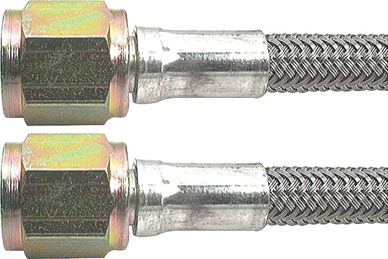 Mangueira de freio trançada em aço inoxidável Allstar Performance #4 AN com revestimento PTFE, 28 pol. (71,12 cm) – 1 unidade