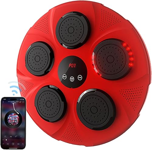Nueva máquina de boxeo de música inteligente, 9 modos de entrenamiento, máquina de boxeo LED, puede reproducir música y conectarse a la pared de la