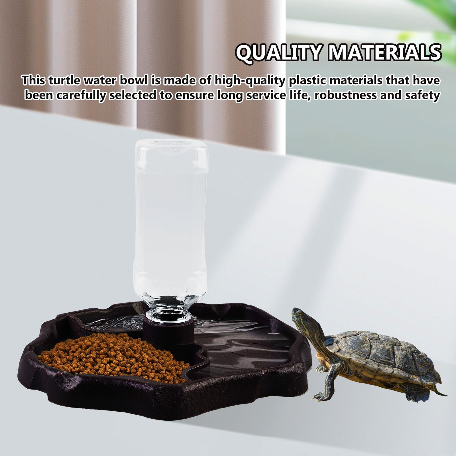 Vegena 2pcs Distributore Di Acqua Per Rettili 2 In 1 Ciotola Rettili Acqua Alimentatore, Ciotola Per Mangiatoia Per Tartarughe Ciotola Per Rettili Automatico Per Tartarughe Scorpioni Lucertole