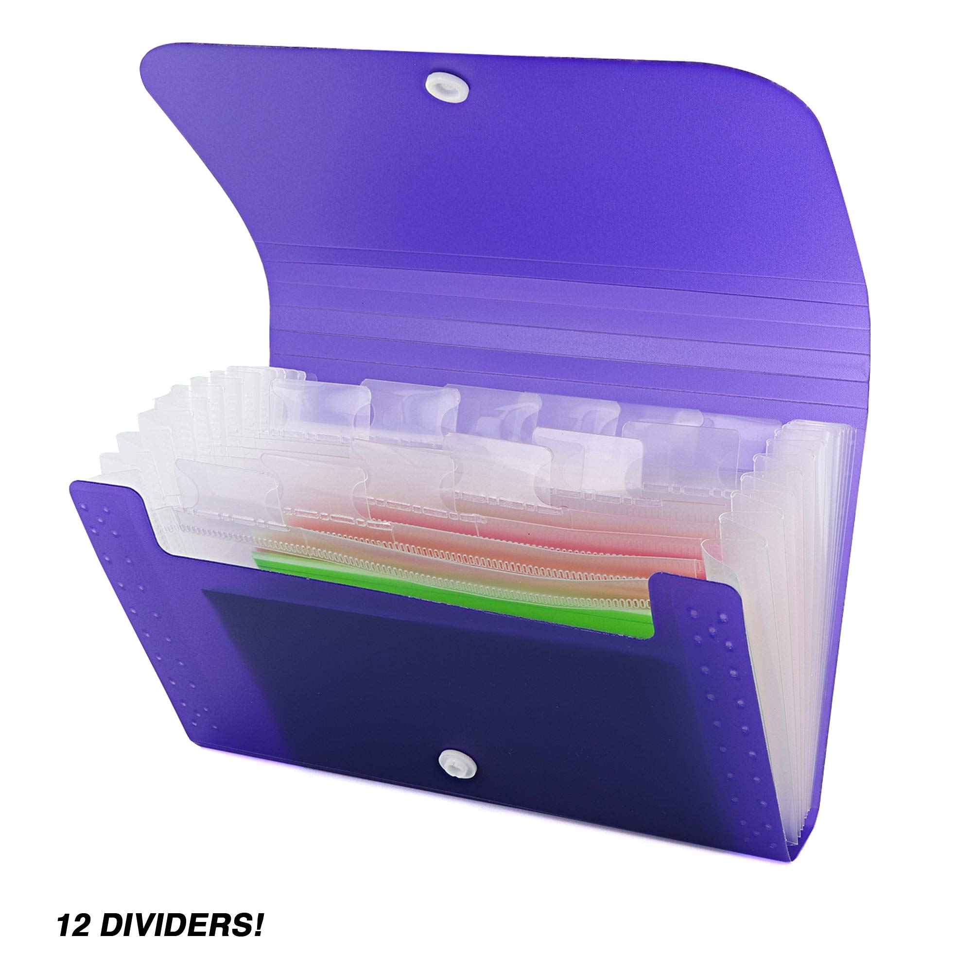 Carpeta Archivadora A5 Con Cremallera - Organizador De 13 Compartimentos Para Documentos Pequeños | Ideal Para Facturas, Recibos, Tickets Y Cheques