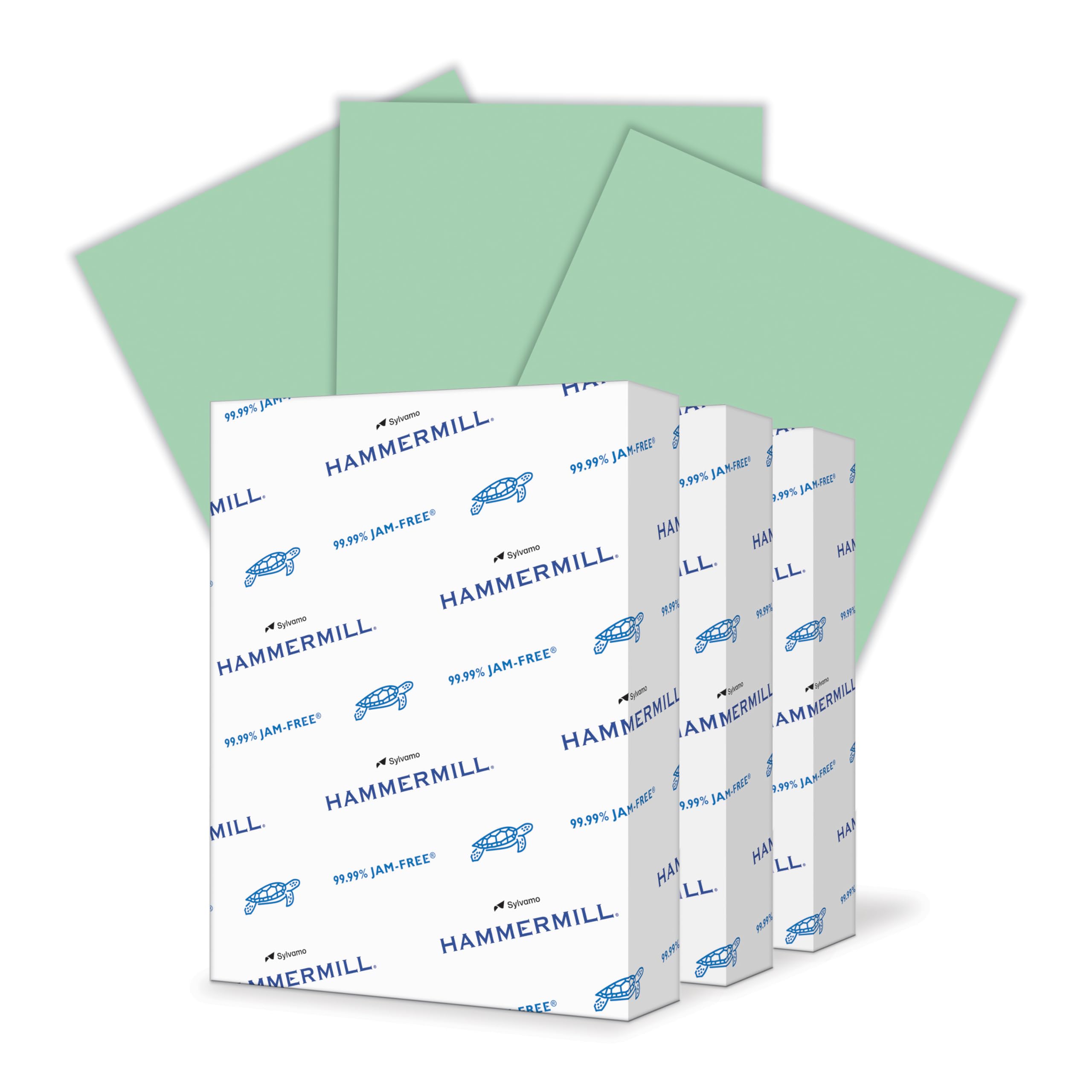 Hammermill 20 lb Green Printer Paper, 8.5 x 11-3 Ream (1,500 Sheets) - Made in The USA, Pastel