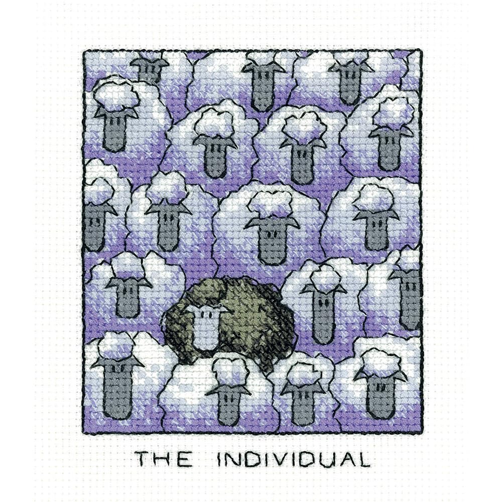 Heritage Crafts N/A Cross Stitch Kit - The Idividual - 14 Cout Aid