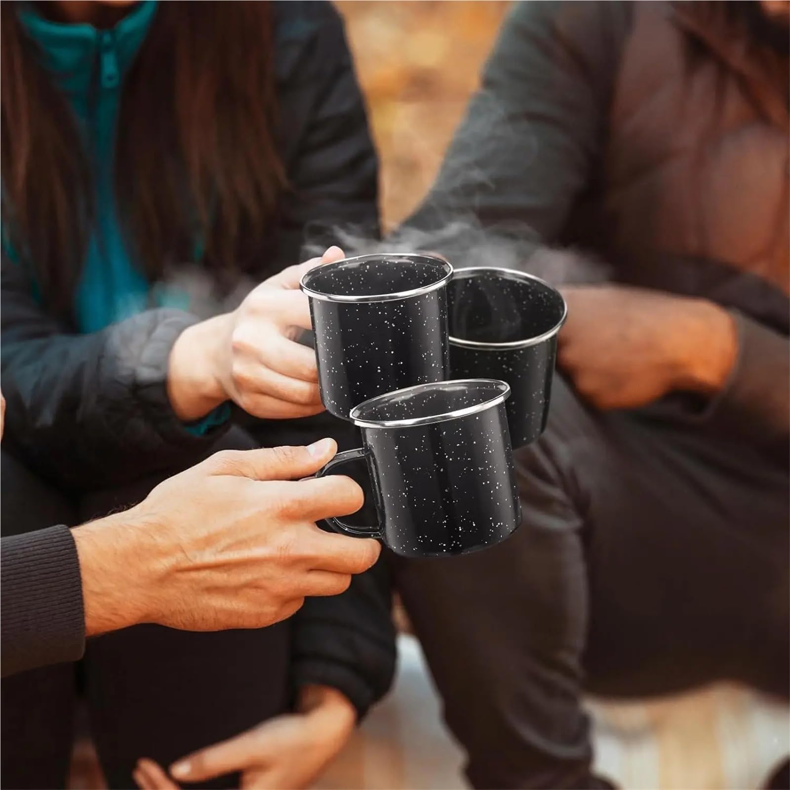 16oz Emaille-Tasse, Kreative Retro-Kaffeetasse Mit Dicker Wand | Mit Griff for heiße und kalte Getränke, Teetasse, Trinkgeschirr