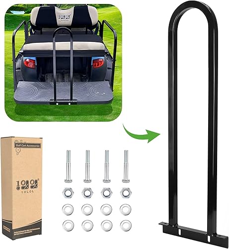 10L0L Barra de seguridad universal para asiento trasero de carrito de golf, compatible con Club Car EZGO, barra de agarre para asiento trasero de