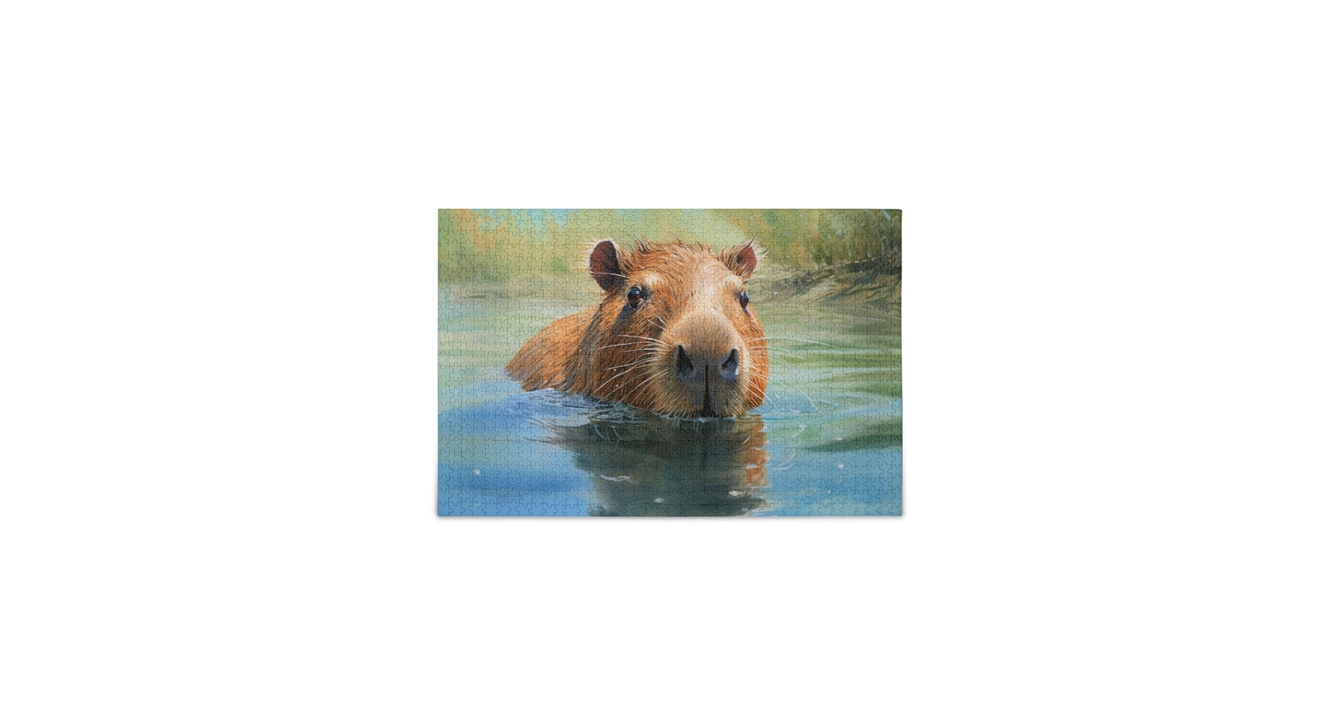 カピバラ子　1002 Amazon.com: ZENWAWA Jigsaw Puzzle Swimming Capybara 1000