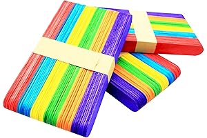 500-Count 6-Inch Plastic Tongue Depressors for Classroom and Artistic Delights