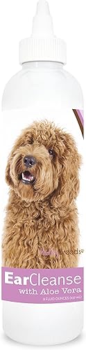 Healthy Breeds - Limpiador de oídos con aloe vera - Formulado por veterinarios para desodorizar, limpiar, secar y acidificar el canal auditivo -