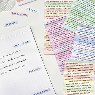 406 Piece Motivational Quotes Sticker Set - Vintage Aesthetic Phrases in Fun Macaroon Colors, Scrapbooking Supplies, Journaling and Planner Decorations, DIY Arts and Crafts-8 Pieces/Set