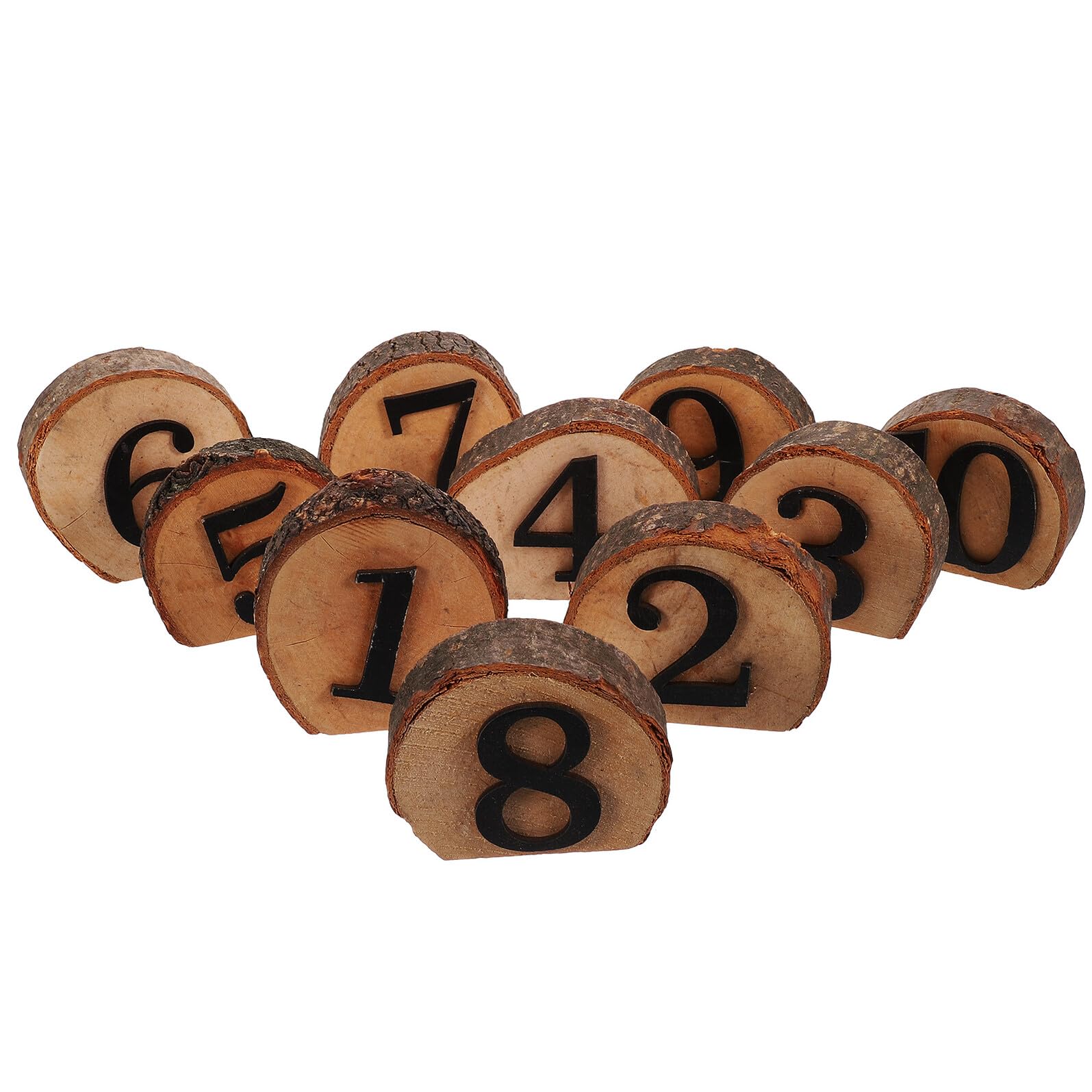Numeri dei Tavoli in Legno di Bosso 1-10 Segni Rustici per Banchetti e Anniversari Decorazioni da Tavolo Riutilizzabili Stabili Facili da Riconoscere