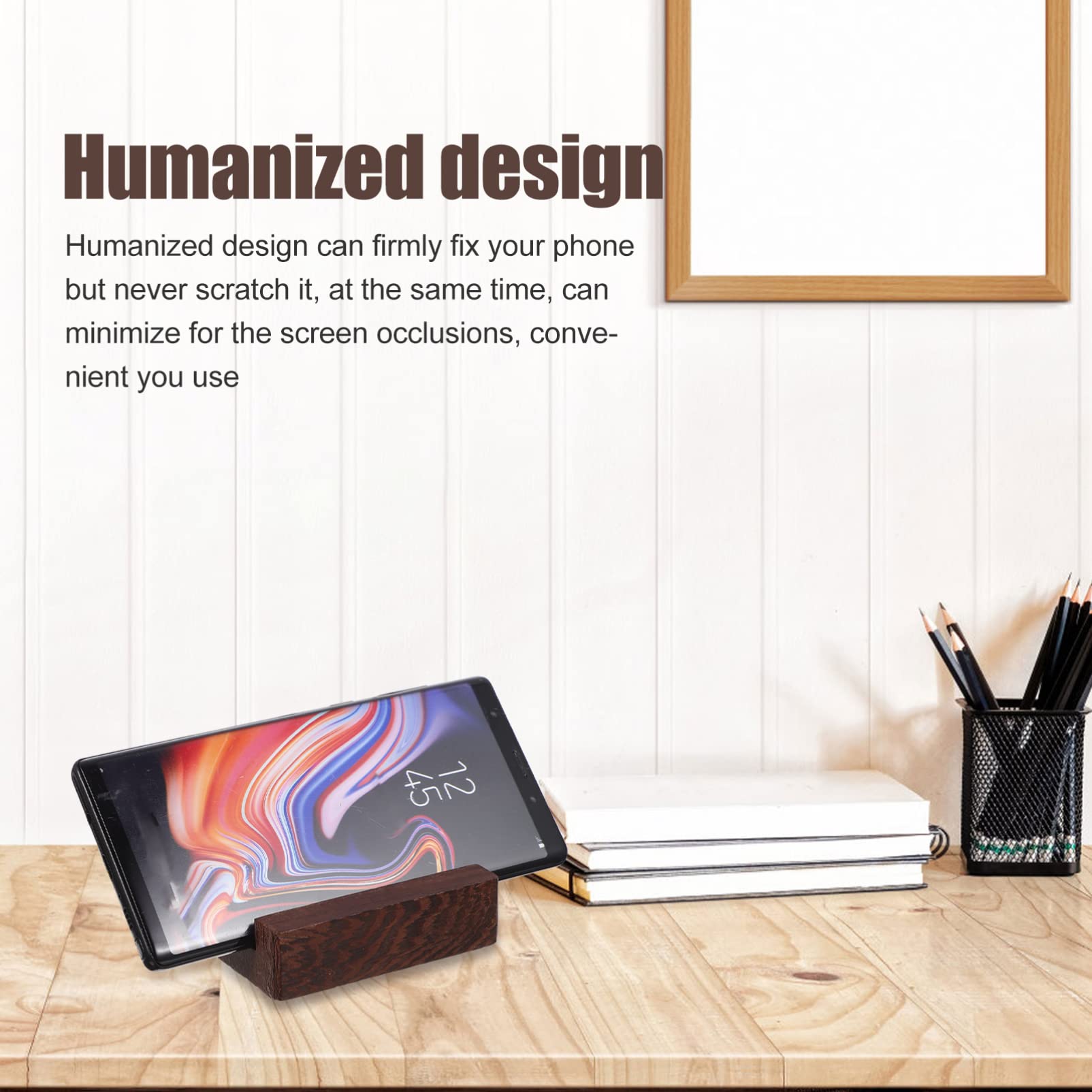 Hemobllo 3pezzi Supporto Telefonico Decorativo Multi-funzione Di Noce Porta Cellulare Da Scrivania Design Ergonomico Per Video e Videochiamate Accessorio Pratico Per Smartphone