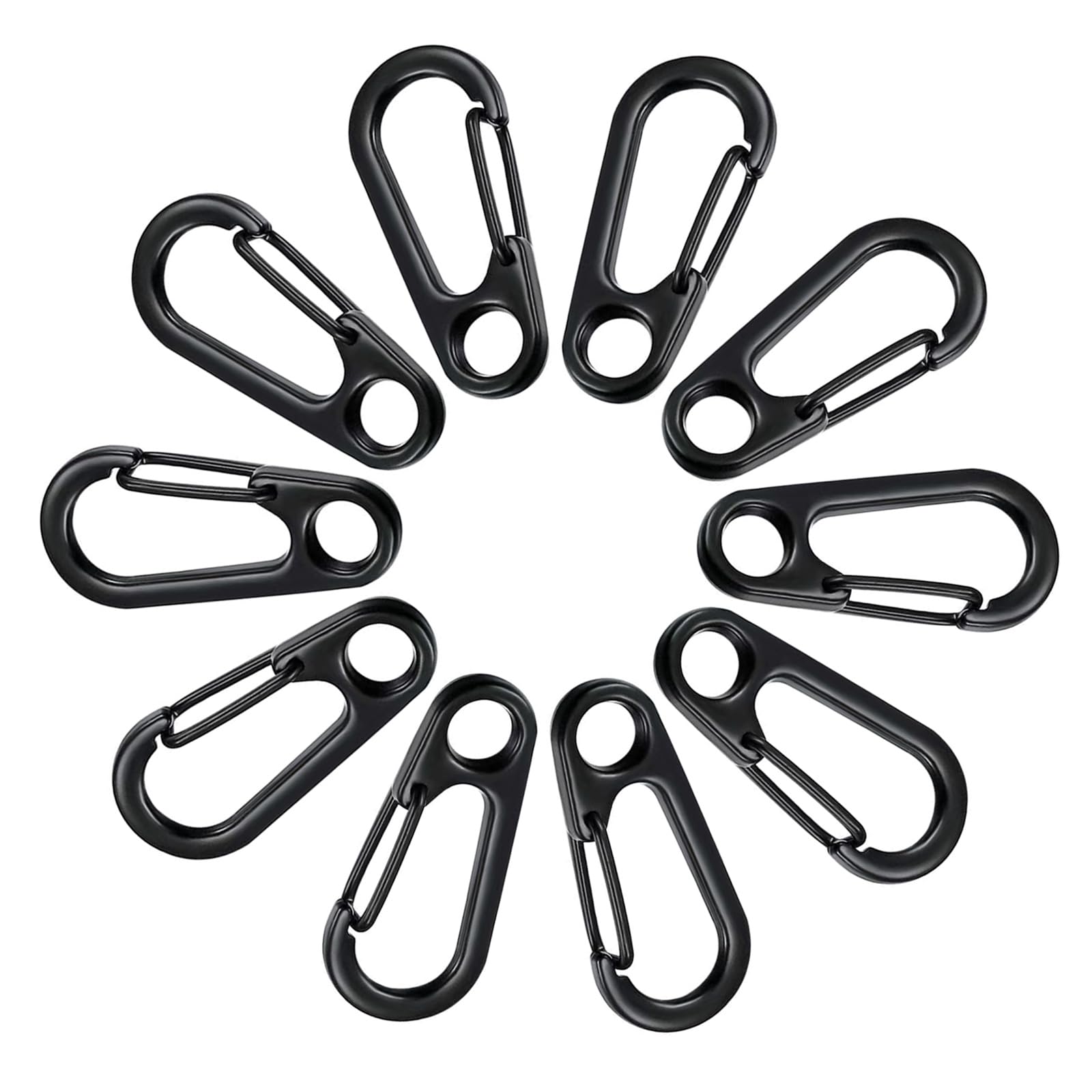 Taxinyx Hook 10Pcs Spring Hook Holder Keychain Carabiner Alloy Carabiner Keychain Clip Multifunction Carabiner Keychain