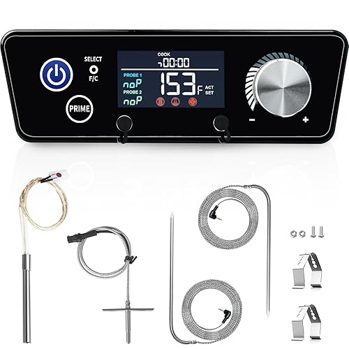 Panel de control para piezas de parrilla de pellets Pit Boss Serie 4 fumadores verticales Controlador de termostato digital Reemplazo de la placa