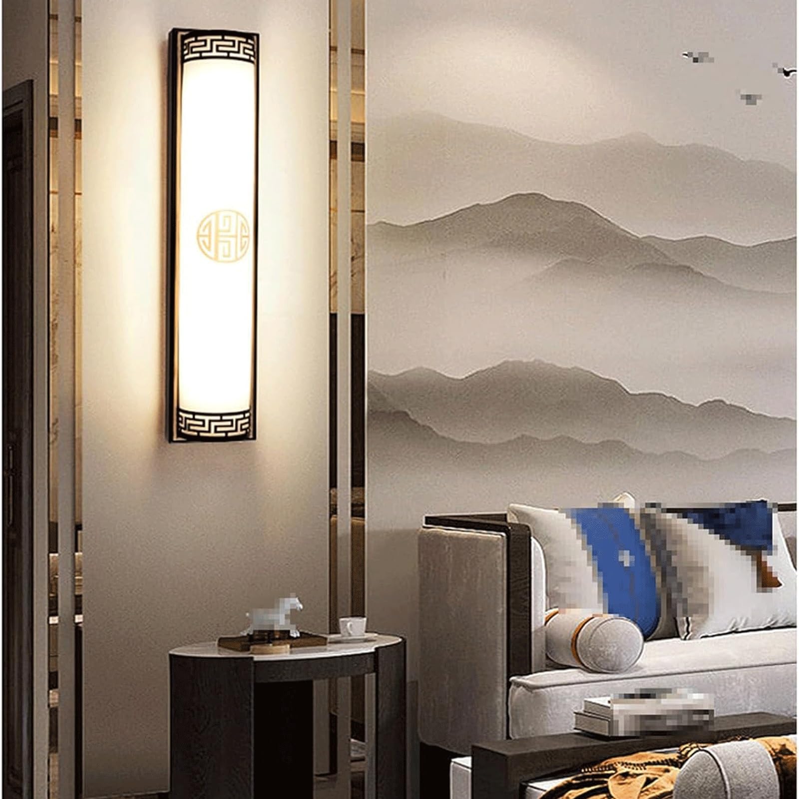 Aplique de Pared, Luces de tocador, Barra de luz de tocador de baño de acrílico, 3000k, Accesorios de iluminación de baño LED sobre Espejo, fácil de Instalar(Noir,62cm)