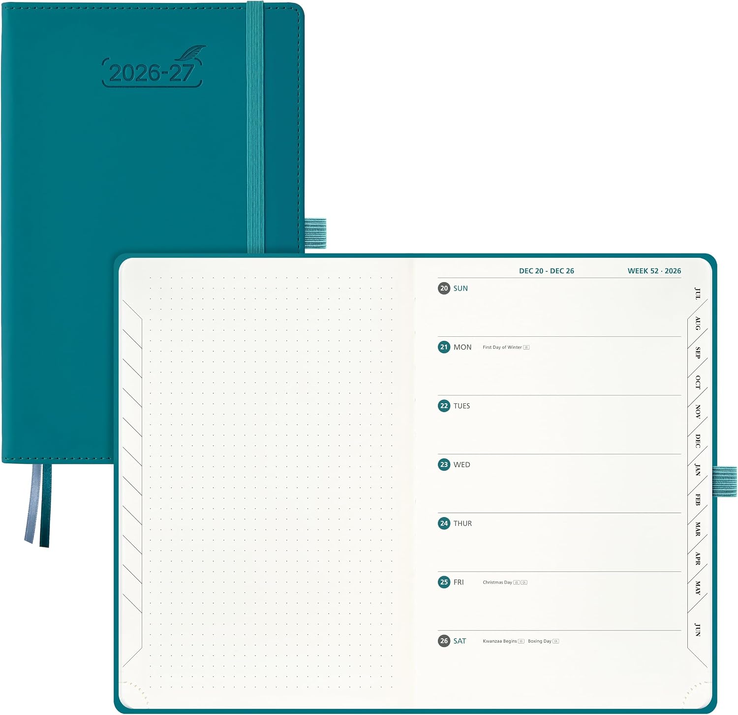 BEZEND 2026 2027 Planner Weekly Monthly (A5 5.5"x8.5") Dot-Grid Journal
